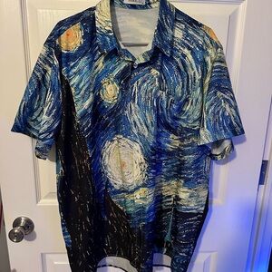 Men’s “Starry Night” Button Up Shirt
